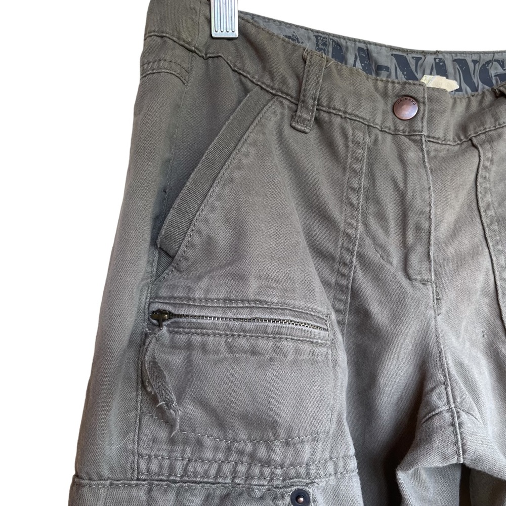 Da-nang low rise cargo pants in olive green Y2K - Picture 8 of 15